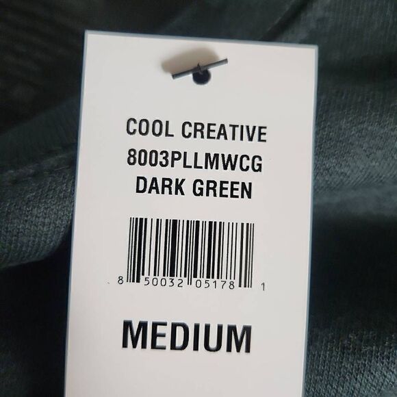 Cool Creative Ladies Green Post Less Live More Crewneck Sweatshirt - Size Medium - Picture 7 of 7